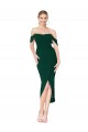 Sirène Épaule Dénudée Col Haut Crêpe Stretch Courte Asymétrique Robes demoiselle d'honneur / Robes de soirée / Robes de cocktail Pas Chère