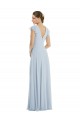 Trapèze Bateau Mousseline Longue Formelles Robes demoiselle d'honneur / Robes de soirée Pas Chère