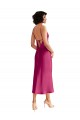Trapèze Col V midi Satiné Stretch Courte Robes demoiselle d'honneur / Robes de soirée / Robes de cocktail Pas Chère