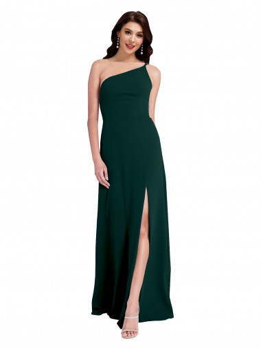 Trapèze Crêpe Stretch Longue Formelles Robes demoiselle d'honneur / Robes de soirée / Robes de bal Pas Chre