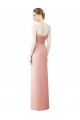 Trapèze Sans bretelle Mousseline Longue Asymétrique Robes demoiselle d'honneur Pas Chère