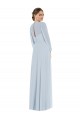 Trapèze Sans bretelle Mousseline Longue Formelles Robes demoiselle d'honneur / Robes de soirée Pas Chère