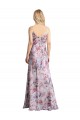 Trapèze Satiné Stretch Floral Longue Formelles Robes demoiselle d'honneur / Robes de soirée Pas Chère