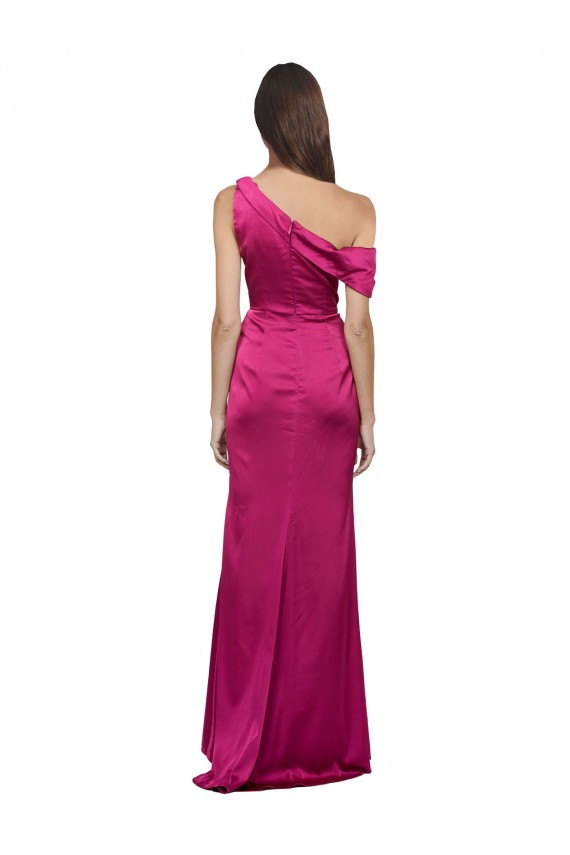 Trapèze Satiné Stretch Longue Formelles Robes demoiselle d'honneur / Robes de soirée / Robes de bal Pas Chère