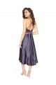 Trapèze Scoop midi Satiné Soyeux Courte Robes demoiselle d'honneur / Robes de bal / Robes de cocktail Pas Chère