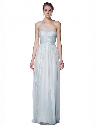 Trapèze Tulle Longue Robes demoiselle d'honneur Pas Chre