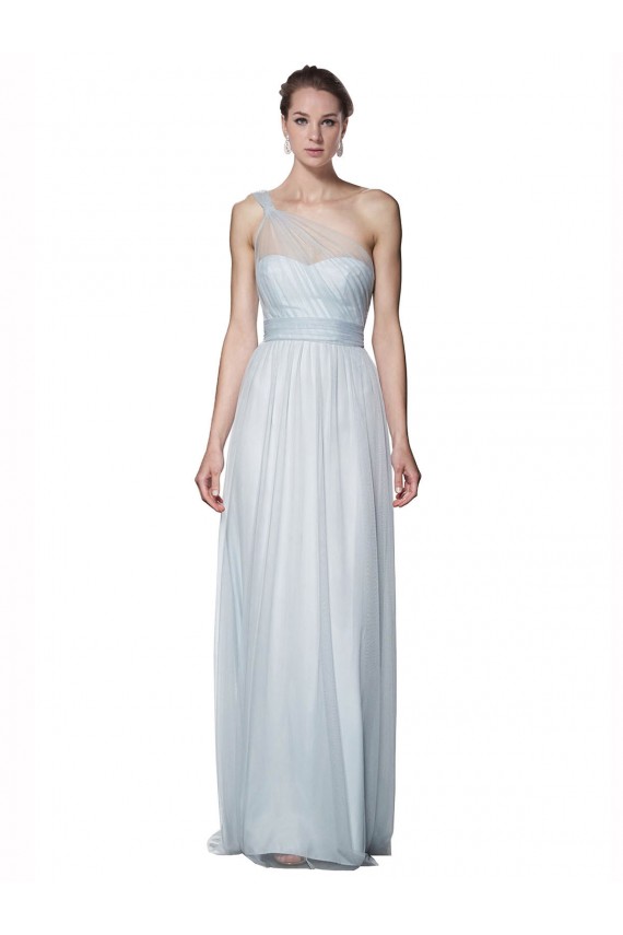 Trapèze Tulle Longue Robes demoiselle d'honneur Pas Chère