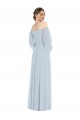 Trapèze Épaule Dénudée Mousseline Longue Formelles Robes demoiselle d'honneur / Robes de soirée Pas Chère