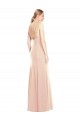 Trompette Bateau Crêpe Stretch Longue Robes demoiselle d'honneur / Robes de bal Pas Chère