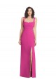 Trompette Col Carré Crêpe Stretch Longue Robes demoiselle d'honneur / Robes de bal Pas Chère