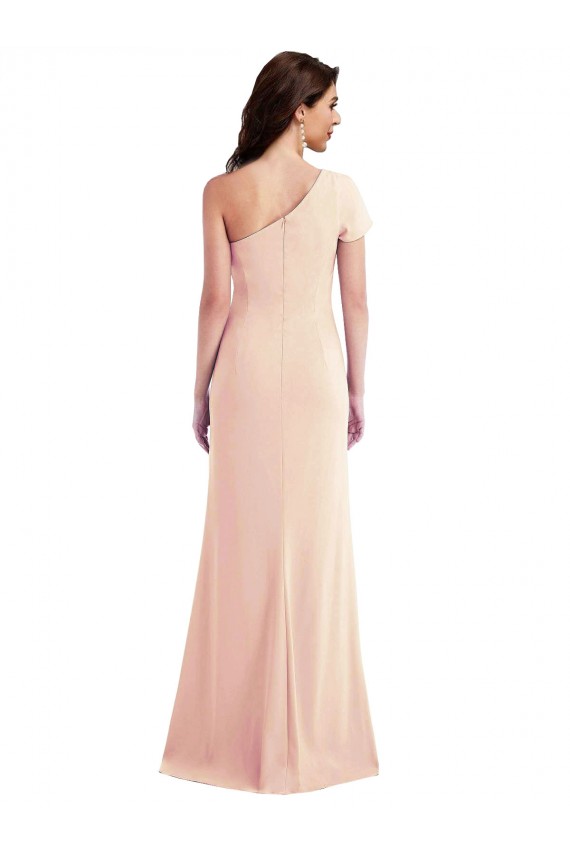 Trompette Crêpe Stretch Longue Formelles Robes demoiselle d'honneur / Robes de soirée / Robes de bal Pas Chère