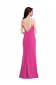 Trompette Licou Col Haut Crêpe Stretch Longue Formelles Robes demoiselle d'honneur / Robes de soirée / Robes de bal Pas Chère