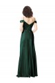 Vert Chasseur Trapèze Épaule Dénudée Bretelles spaghetti Satiné Stretch Longue Formelles Robes demoiselle d'honneur / Robes de soirée / Robes de bal Pas Chère