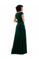 Vert foncé Trapèze Velours Stretch Longue Robes demoiselle d'honneur / Robes de bal Pas Chère