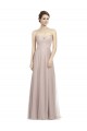 Vintage Rose Trapèze Tulle Longue Robes demoiselle d'honneur Pas Chère