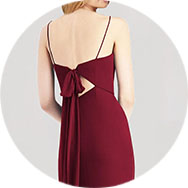 Nouée au dos Robes demoiselle d'honneur Pas Chère
